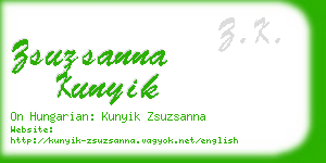 zsuzsanna kunyik business card